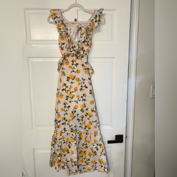 Vacation Citrus print summer dress with ruffles. 🧡🧡🍊 - Picture 4 of 4